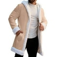 thumbnail image 1 of Mens Jacket Santa Coat Men Christmas Lined Winter Jackets Trench Coats Windbreaker Overcoat Xmas Cardigan Winter Coats for Men L Beige, 1 of 7