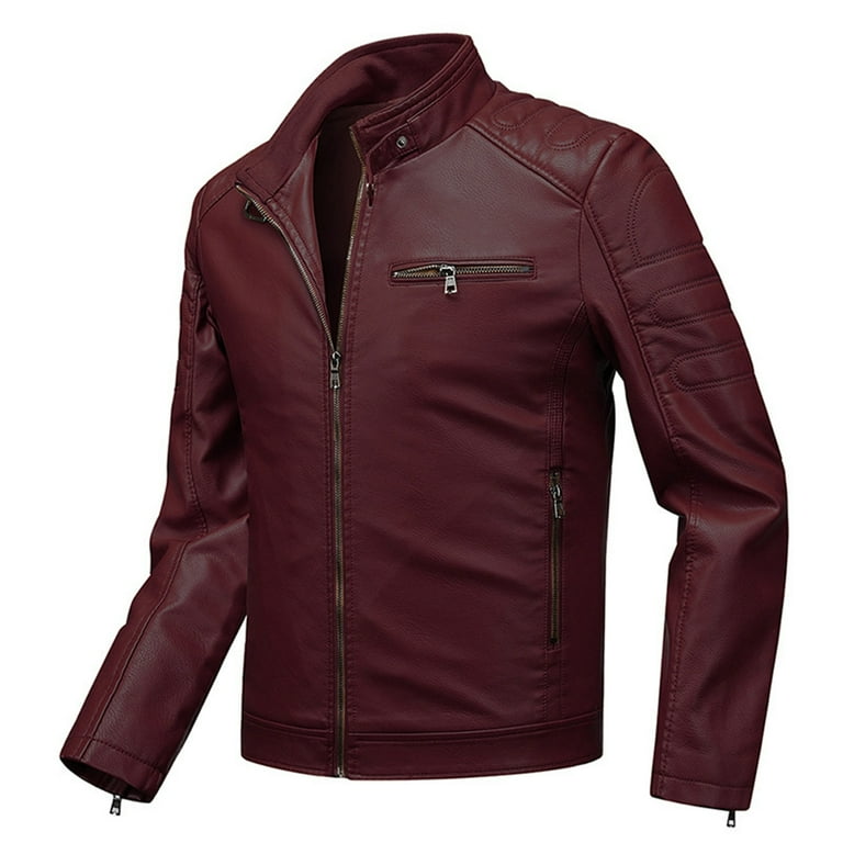Mens Jacket Sport Coat Slim Thin Large Size Standing Collar Fashion Simple Trend Physical Activities Gym Tops Workout Clothes for Men Walmart