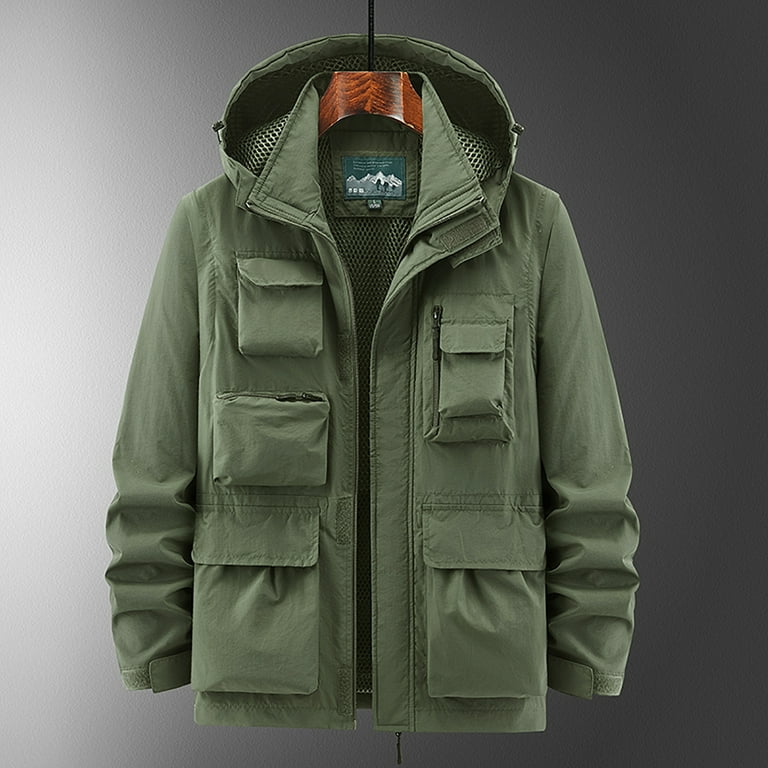 Mens Jacket Spring Autumn Autumn Outdoor Loose Pocket Lightweight Hombres Jackets Fast Shipping Mens Jacket Men Jacket Warehouse Clearance Of Sale AG XL Walmart