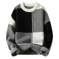 thumbnail image 1 of Mens Jacket Sweater Fashion Thickened Long Sleeve Knitted Mens Warm Jackets,Black,3XL /185, 1 of 9