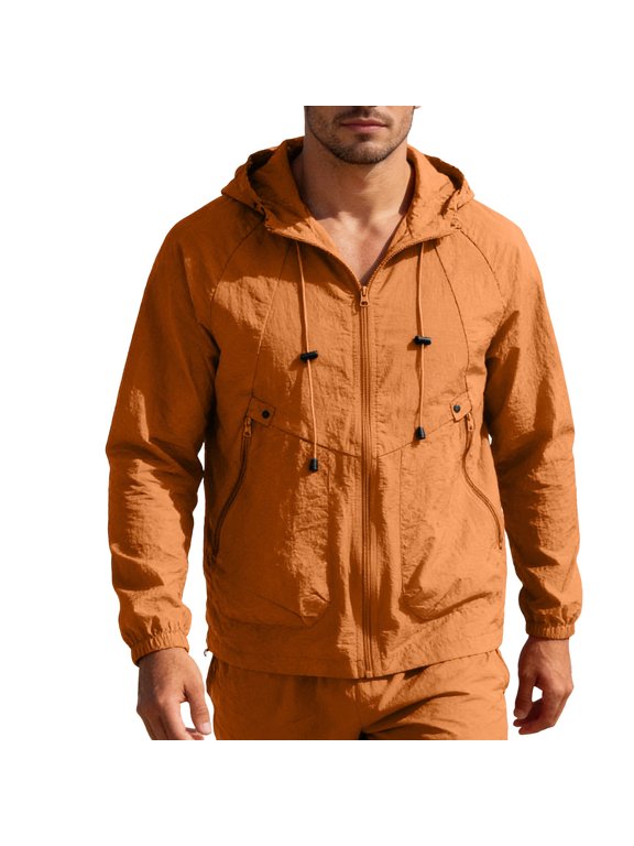 Mens Jacket Waterproof UPF 50+ UV Protection Quick Dry Lightweight Zip Up Hoodie Pullover Dad Gifts