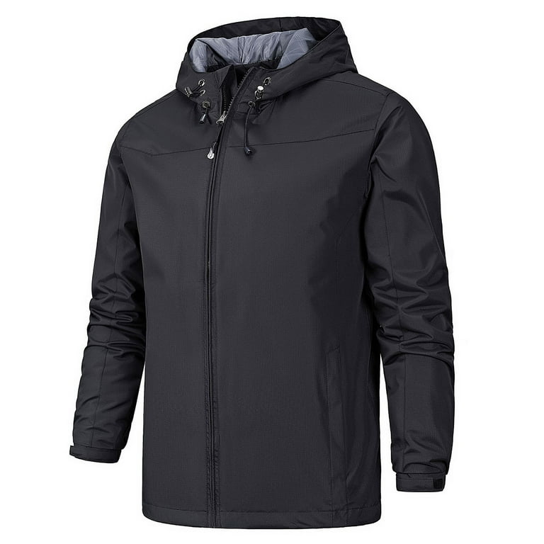 Plain black store waterproof jacket