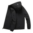 thumbnail image 1 of Mens Jackets Fall Winter Zip Up Thickened Hooded Jacket Casual Long Sleeve Coat Relaxed Fit Going Out Tops, 1 of 4