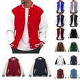 thumbnail image 1 of Mens Jackets Highschool Bomber Style Baseball Jackets Long Sleeve Relaxed Fit Letterman Jacket Streetwear Jacket for Men Winter, 1 of 8