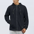 thumbnail image 1 of Mens Jackets Hooded Zipper Coats Pocket Casual Solid Color Long-Sleeved Jacket Coats for Men, 1 of 6