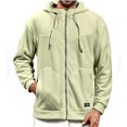 thumbnail image 1 of Mens Jackets Hooded Zipper Coats Pocket Casual Solid Color Long-Sleeved Jacket Coats for Men, 1 of 6