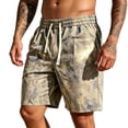 thumbnail image 1 of Mens Jacquard Lounge Shorts 8" Inseam Straight Leg Casual Above Knee Length Short Pants Elastic Waist Drawstring Pockets for Daily, 1 of 9