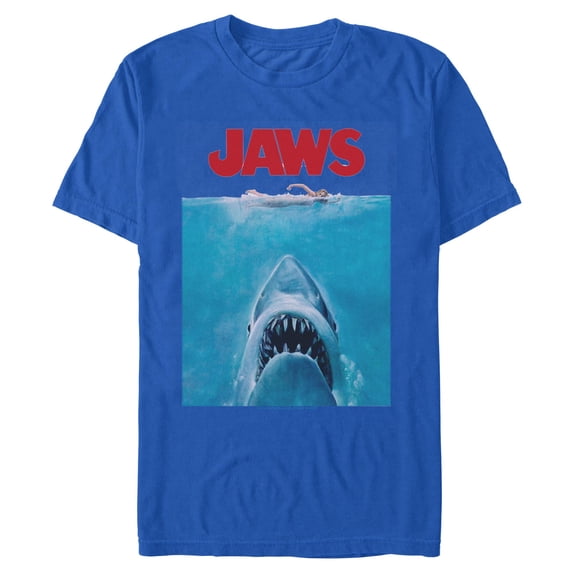 Mens Jaws Oversized Movie Poster T Shirt