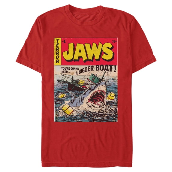 Mens Jaws Retro Comic Book Shark T Shirt