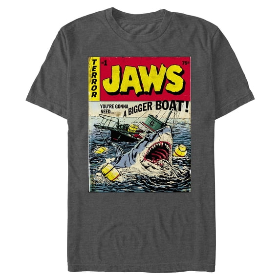 Mens Jaws Retro Comic Book Shark T Shirt