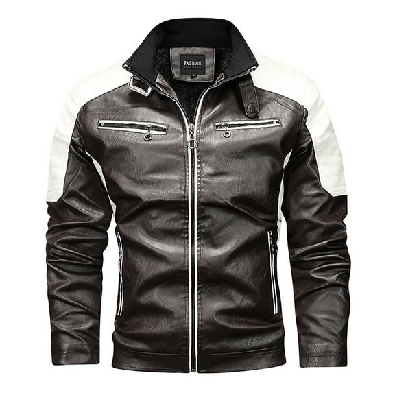 Mens Jean Jacket Fashion Brushed Tooling Style Fall Straight Jacket,Coffee,3XL