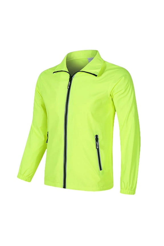 Mens Jean Jacket Lapel Solid Color Zipper Casual Windproof Mens Fall Coats,Green,2XL