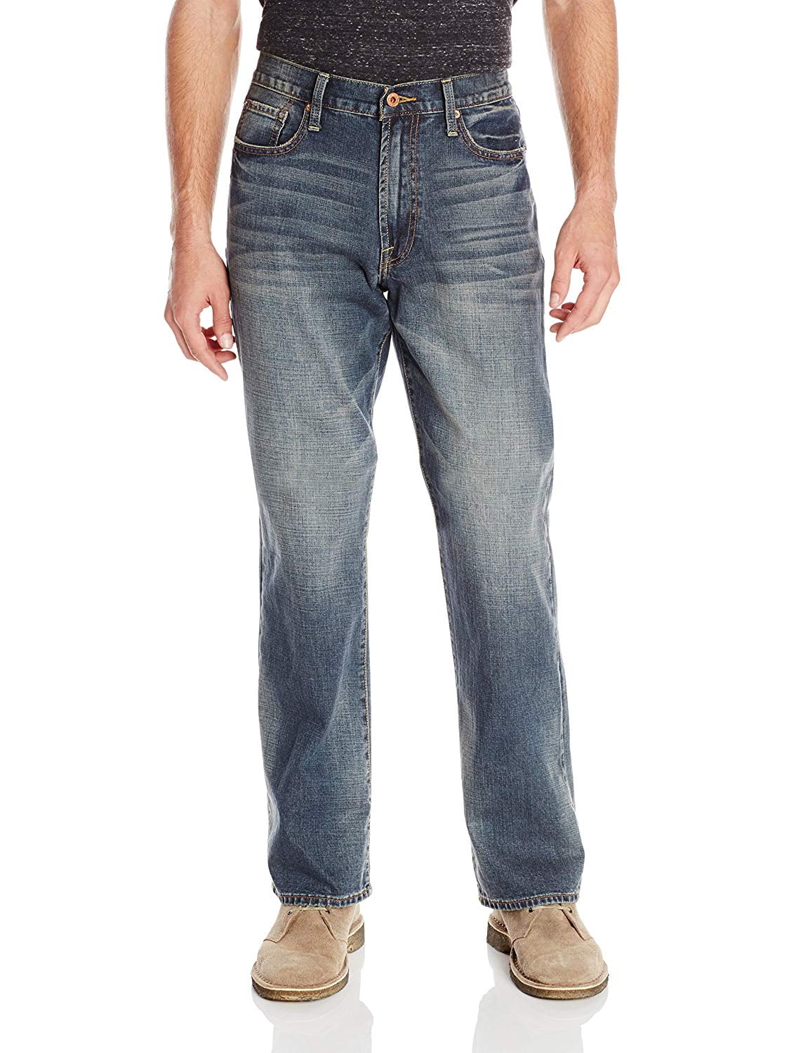 Mens Jeans 42X30 5-Pocket Relaxed-Fit Straight Leg 42