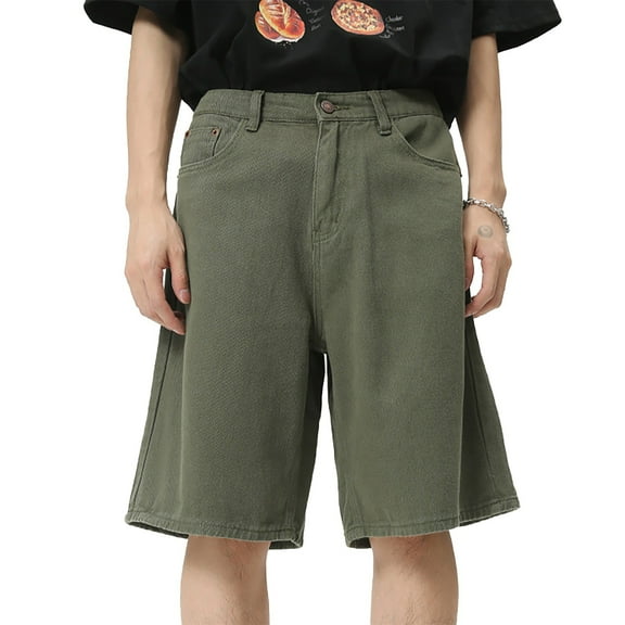 Mens Jeans Bootcut Casual Straight Leg Denim Shorts Classic Comfortable Stretch Summer Jeans for Daily Wear Jeans Relaxed Fit