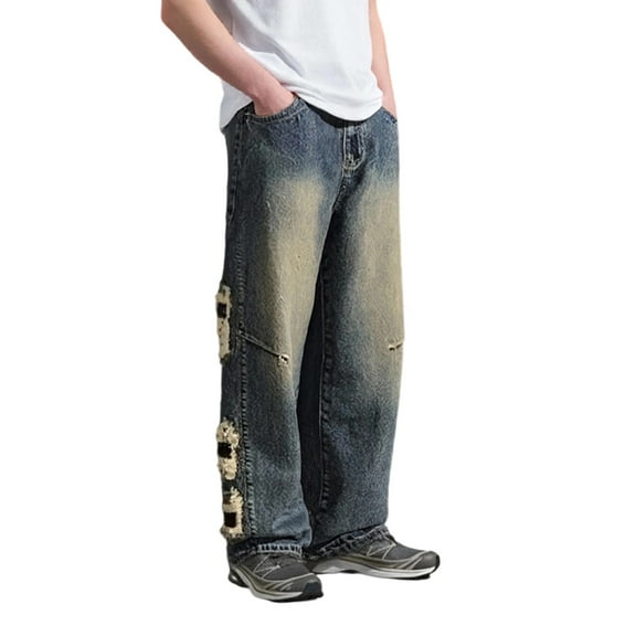 Mens Jeans Bootcut Classic Denim Jeans Comfortable Stretch Fit Five Pocket Trousers for Casual Daily Wear Durable Versatile Modern Style Jeans Relaxed Fit