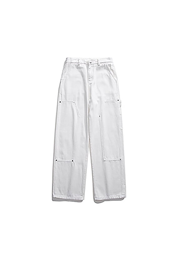 Mens Jeans Bootcut White Washed Print Holes Jeans Splice Casual Trousers Polyester,Cotton, M Jeans Relaxed Fit