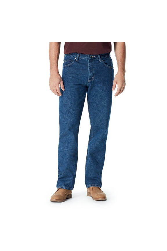 Mens Jeans Dark 36X29 Relaxed Fit Denim 5-Pocket 36