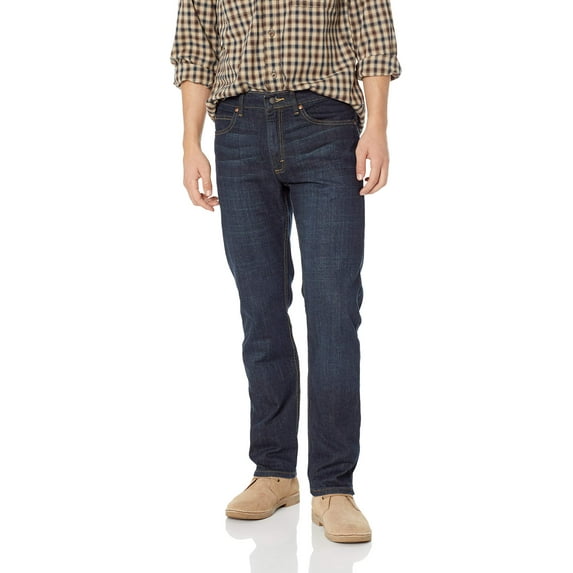 Mens Jeans Deep 36X30 Regular Fit Stretch Straight Leg 36