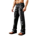 thumbnail image 1 of Mens Jeans Loose Straight Leg Street Style Bootcut Denim Jeans Casual Stretchy Comfy Trendy Pants for Men, 1 of 4