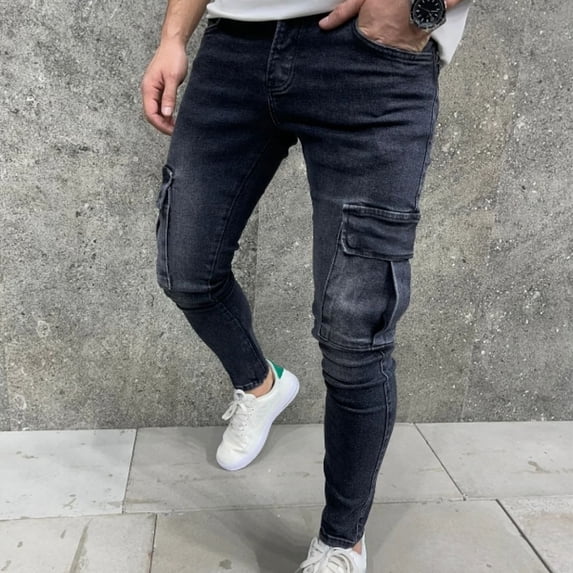 Mens Jeans Slim Fit Bootcut Spring And Summer Fashion Casual Sports Popular Jeans Denim Pants