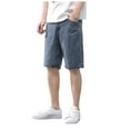 thumbnail image 1 of Mens Jeans Summer Thin Trend Straight Leg Denim Shorts Casual Streetwear Outdoor Activities Loose Mens Jorts YA BU2 XXXL, 1 of 7