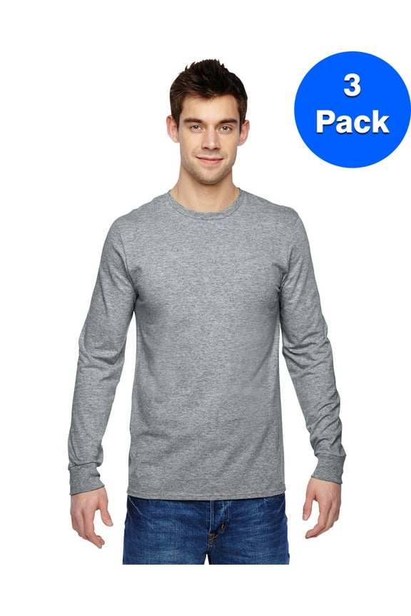 Mens Jersey Long-Sleeve T-Shirt SFLR (3 PACK)