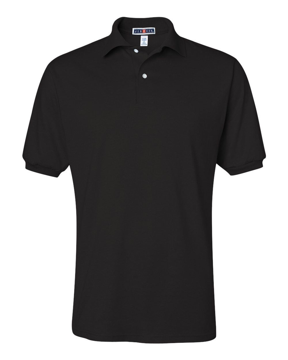 Mens Jersey Sport Polo Shirt 50/50 Sport Tee Outfit Color Black 2X