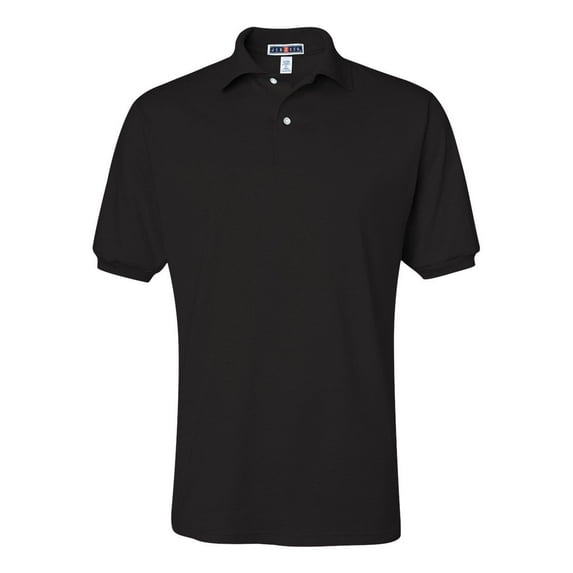 Mens Jersey Sport Polo Shirt 50/50 Sport Tee Outfit Color Black 3X-Large