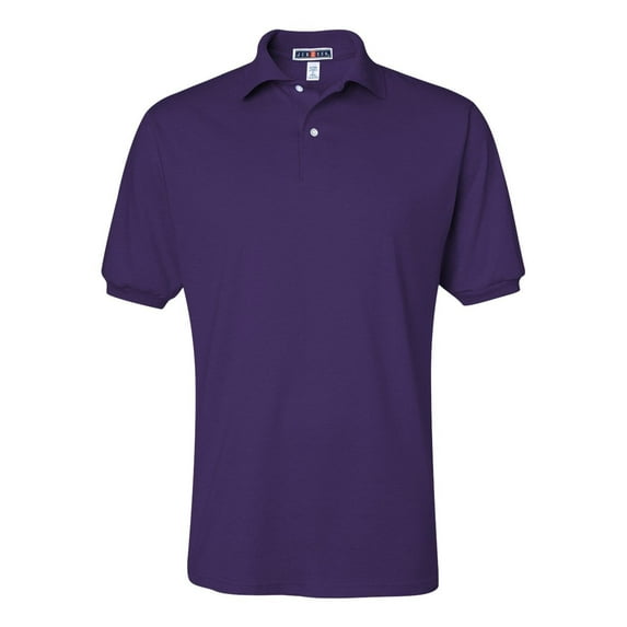 Mens Jersey Sport Polo Shirt 50/50 Sport Tee Outfit Color Purple Small