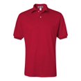 thumbnail image 1 of Mens Jersey Sport Polo Shirt 50/50 Sport Tee Outfit Color True Red 3X-Large, 1 of 2