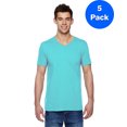thumbnail image 1 of Mens Jersey V-Neck T-Shirt SFVR (5 PACK), 1 of 3