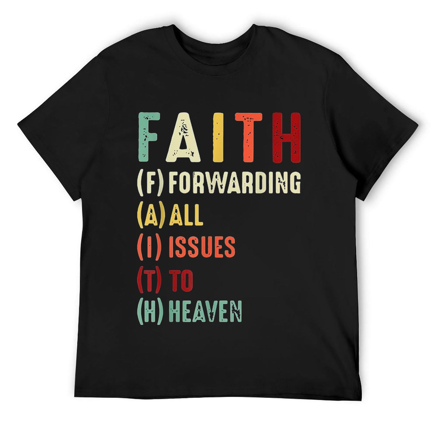 Mens Jesus Forwarding All Issues To Heaven Christian T-Shirt Black ...