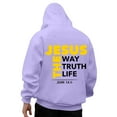 thumbnail image 1 of Mens Jesus Hoodie Letter Print Hooded Sweatshirt Relaxed Fit Long Sleeve Casual Streetwear Men Hoodies, 1 of 5