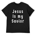 thumbnail image 1 of Mens Jesus is my savior T-Shirt Black, 1 of 5