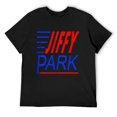 thumbnail image 1 of Mens Jiffy Park White T 100% Cotton T-Shirt, White Black 3X-Large, 1 of 5