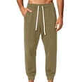 thumbnail image 1 of NEBWOAK Plus Size Mens Sweatpants, Khaki Cotton Blend Relaxed Fit Tapered Jogger Pants with Drawstring and Deep Pockets,Size 4XL, 1 of 9