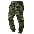 thumbnail image 1 of Mens Jogger Pants Large Size Camo Print Sweatpants Lined Drawstring Corded Footpants Fall Winter Casual Workout Pants for Men, 1 of 3