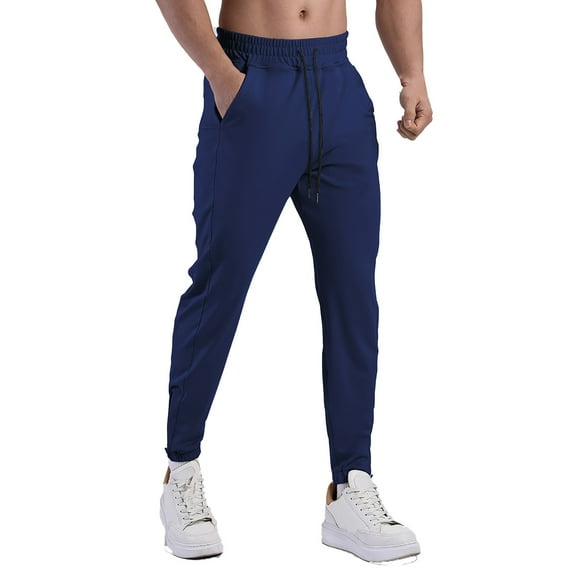 Mens Jogger Pants Men Sweatpants Male Trousers Breathable And Comfortable Thin Summer Stitching Ice Silk Trousers
