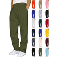 thumbnail image 1 of Mens Jogger Pants Men's Comfortable Solid Color Elastic Waist Cargo Pants with Pockets Drawstring Hiking Outdoor Sweatpants, 1 of 5