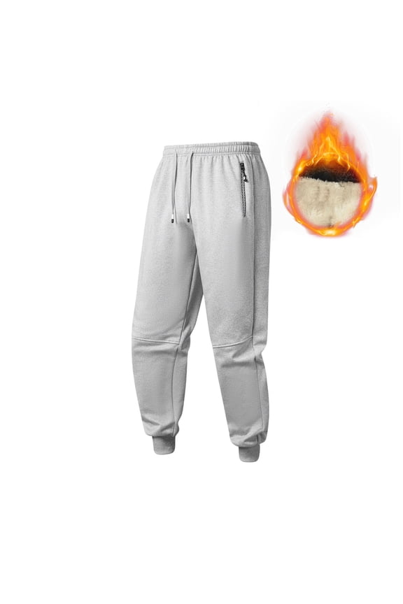 Mens Jogger Pants - Tech Fleece Joggers with Double Bonded Zip Pockets - Lightweight Active Sweatpants for Men