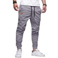 thumbnail image 1 of Mens Jogger Sweatpants Drawstring Elastic Waist Casual Pants Slim Cuffed Athletic Outdoor Travel Walking Bottoms Light Gray L, 1 of 3