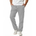 thumbnail image 1 of Mens Joggers Open Bottom Lounge Fleece Pants Casual Cargo Joggers Sweatpants with Packets, 1 of 9