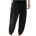 thumbnail image 1 of Mens Joggers Pants Casual Drawstring Hippie Harem Pants Loose Solid Color Pocket Oversized Trousers Sweatpants, 1 of 8