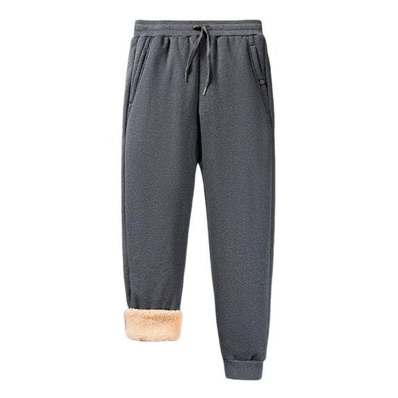 Mens Joggers Pants Mens Active Athletic Workout Sweatpants Winter Warm Wind Sweatpants for Active Gym Track Jogger Sweatpants with Pocket and Drawstring Comfortable Sweatpants for Men