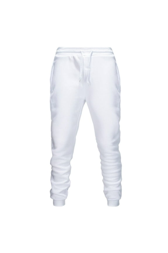 Mens Joggers Pants Solid Color Tracksuit Bottoms Fleece Lined Trousers Fall/Winter Sweatpants Slim Fit Track Pants Casual Sports Gym Running Trousers with Pockets Sweat Pants Activewear