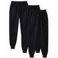 thumbnail image 1 of Mens Joggers Sweatpants 3-Pack Solid Color Casual Sports Drawstring Pants Black, 1 of 3