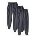 thumbnail image 1 of Mens Joggers Sweatpants 3-Pack Solid Color Casual Sports Drawstring Pants Dark Gray, 1 of 3