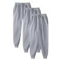 Mens Joggers Sweatpants 3-Pack Solid Color Casual Sports Drawstring Pants Gray