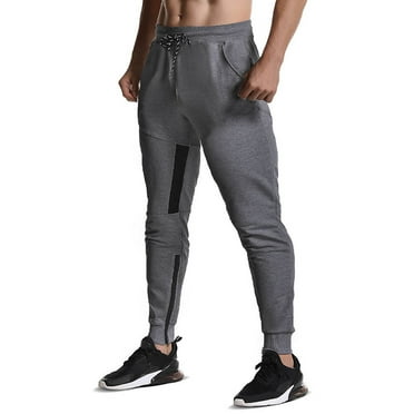 Mens Joggers with Pockets Clearance 1 Long Breathable Sweatpants Grey Elastic Waist Baggy Jogger Pants Loose Gym Basic Sweat Pants Lounge Pants