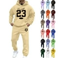 thumbnail image 1 of Mens Jogging Suits 2 Piece Set Casual Workout Hoodies and Joggers Athletic Tracksuit Outfits Men's Clothing, Black, Size S, 1 of 5